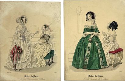 null Set of twenty-eight (28) prints on Fashion including:

Le Moniteur des dames...