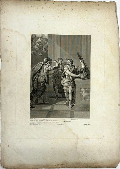 null A set of about fifty prints on the themes of mythology, theater and scenes of...
