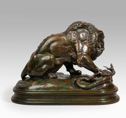 Antoine-Louis Barye BARYE (1795-1875 Français)

Lion au serpent n°1
Bronze à patine... Gazette Drouot