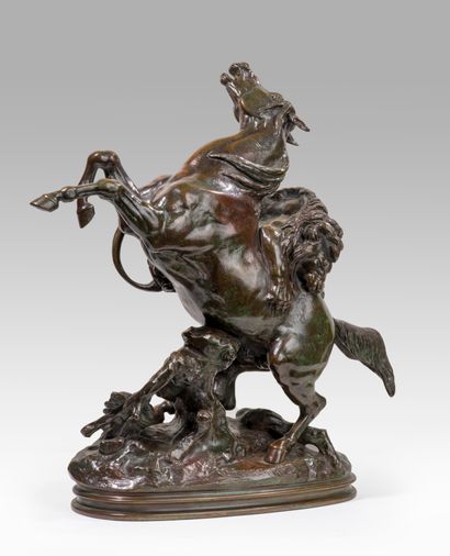 Antoine-Louis Barye BARYE (1795-1875 Français)   

Cheval surpris par un lion seconde... Gazette Drouot