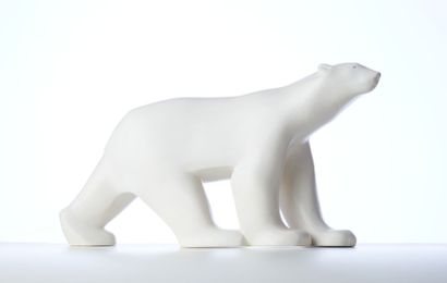  François POMPON, after 
White bear
Reproduction in resin
Stamp of the Louvre Museum
23... Gazette Drouot