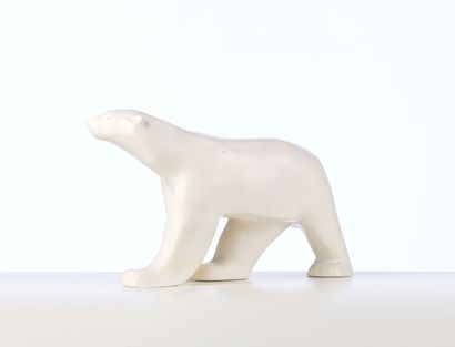  After François POMPON (1855-1933)
White bear
Reproduction in white resin
Louvre... Gazette Drouot