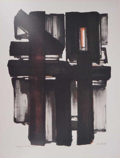 null PIERRE SOULAGES (1919 - 2022)
Lithography 2

Print on heavy paper after Lithographie...