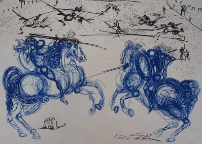 null SALVADOR DALI (1904 - 1989)
The Blue Riders, 1973

Original etching in colors
Signed...