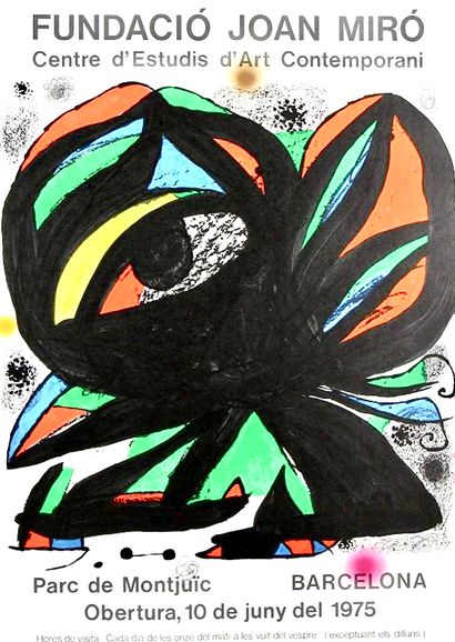 Joan Miró - Fundació Joan Miró - Affiche lithographique Joan Miró - Fundació Joan... Gazette Drouot