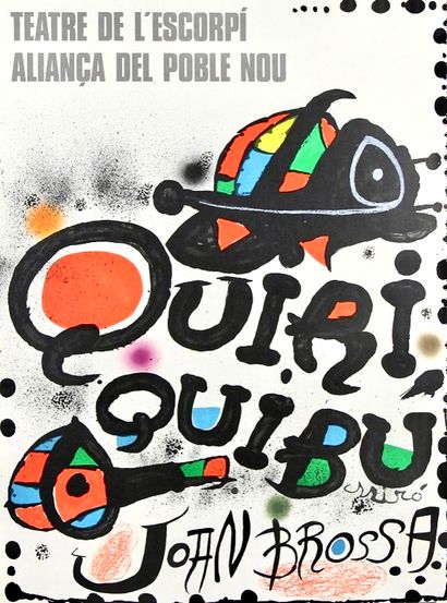 Joan Miró - Quiri Quibu - affiche lithographique d’exposition Joan Miró - Quiri Quibu... Gazette Drouot