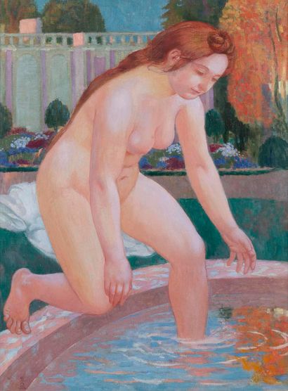 Maurice Denis MAURICE DENIS (1870 - 1943)
La Grande baigneuse or Suzanne in the bath
1904

Oil... Gazette Drouot