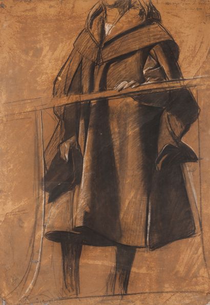 Joaquin SOROLLA y BASTIDA (1863-1923) Une ébauche pour les vêtements de Christophe... Gazette Drouot
