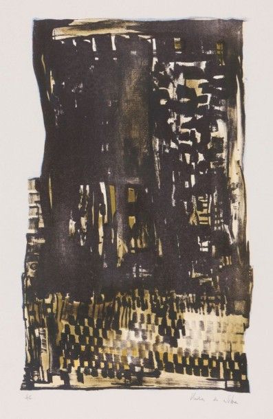 MARIA HELENA VIEIRA DA SILVA (1908-1992) Untitled Silkscreen Signed and numbered... Gazette Drouot