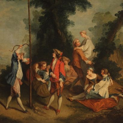  Peinture française ancienne de la seconde moitié du 18ème siècle. Oeuvre huile sur... Gazette Drouot
