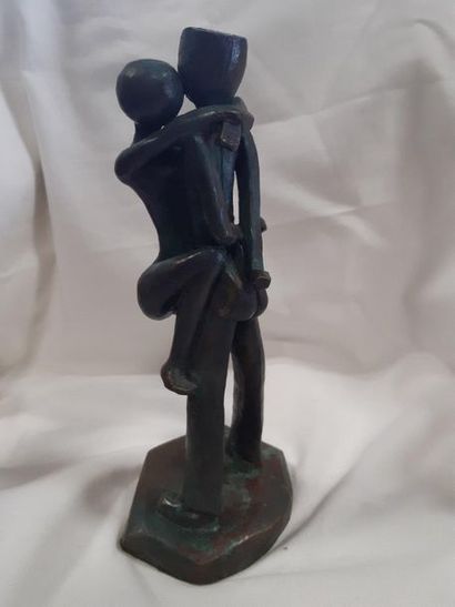 null NOEL Olivier Cyr : "Le couple" Bronze (Haut 25 cm) signé N°400/500, fonderie...