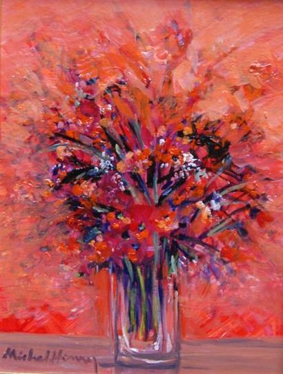 null MICHEL-HENRY (né en 1928) : "Bouquet multicolore" HST (35x27) SBG
