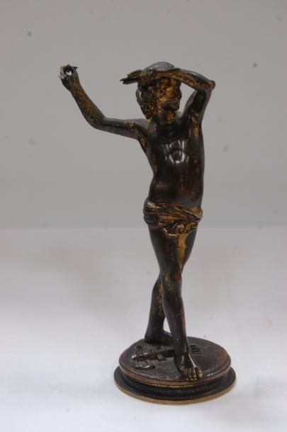 null MOREAU : "Cupidon" Bronze, THIEBAU Frères fondeur (Haut 12 cm)