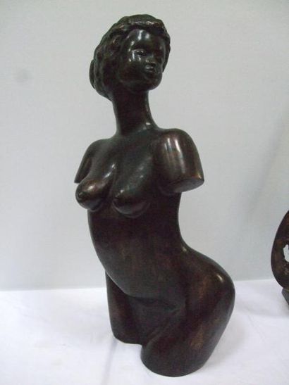 null ANDREO-WOLF : "Femme cambrée" Bronze à patine brune, signé (H 54 cm) n°3/3