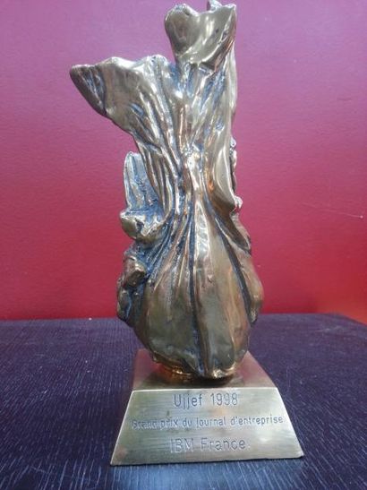 null UJJEF : "Prix d'entreprise" Bronze doré (Haut 36 cm)