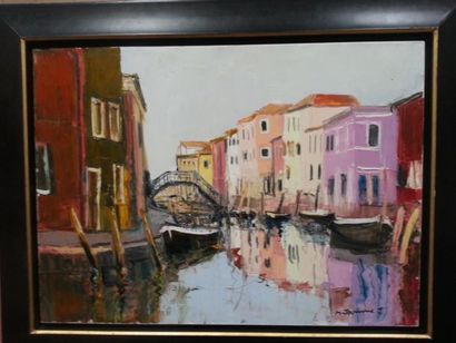 null Michel JOUENNE (né en 1933) : "Burano" HST (73x100) SBD