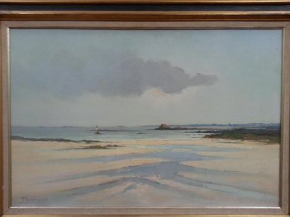 null FRANKI, "Le nuage à Portsal" Nord Finistère (54x81) SBG titré au dos