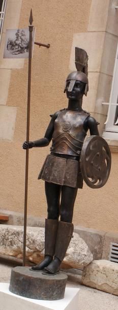null Olivier Cyr NOEL : "Le grec" Sculpture en bronze (Haut 1,62 cm) signé, n°1/...