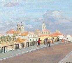 BRAYER Yves (1907-1990) « Le pont d'Arles 1957 » HST (54x65)
