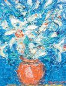 COTTAVOZ André (né en 1922) « Bouquet de fleurs » HST (33x22)