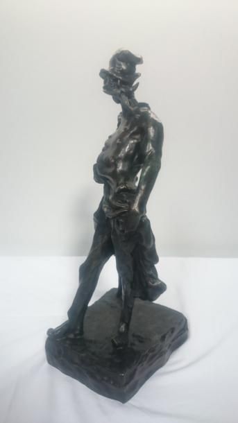 null DAUMIER Honoré, "Ratapoil" Bronze à patine (H: 44 cm) signé et numéroté 6/20...