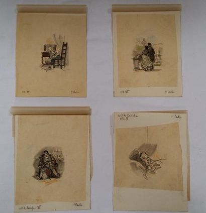 null Henriette BELLAIR (1904-1963) : D'un ensemble de petits dessins sur calque
