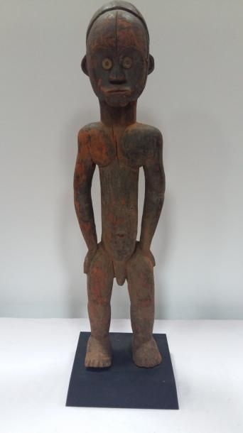 null Grande statue masculine Fang typique du style du Rio Muni, Guinée Equatoriale,...