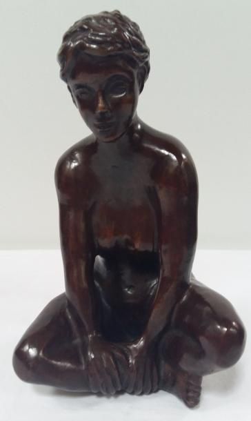 null Michel TARDY (né en 1939) : "Médée" Bronze à patine brune (H 25,5 cm) signé...