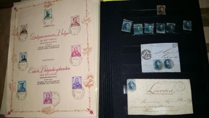 null 7 classeurs °/*/** timbres Belgique bien représenté dont Classique SM et moderne...
