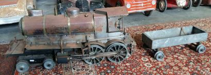 null Locomotive à vapeur vive, modèle anglais, type 220, en tôle et laiton, avec...