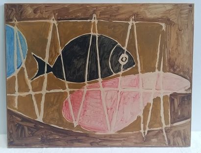 null LATAPIE Louis (1891-1972) : "Le poisson" HST (50x65) SBD