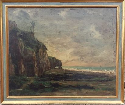 null CHERUBINO PATA (1827-1899) (attribué à) : "Voilier au large d'une côte rocheuse"...