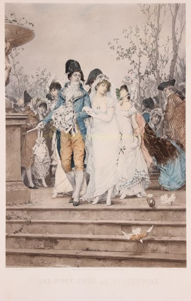The wedding - Frederik Hendrik Kaemmerer, 1877 “Un noce sous le Directoire”, photogravure... Gazette Drouot
