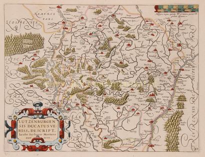 Luxembourg - Petrus Kaerius / Ludovico Guicciardini, 1609 HERTOGDOM LUXEMBURG “Lutzenburgensis... Gazette Drouot