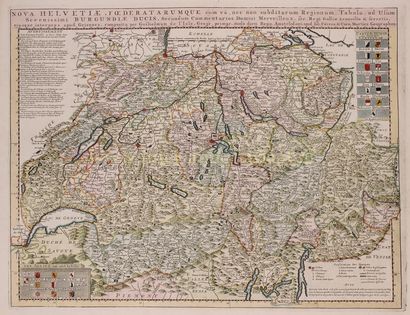 Switserland - Guillaume De l’Isle / Covens & Mortier, c. 1758 ZWITSERSE CONFEDERATIE... Gazette Drouot