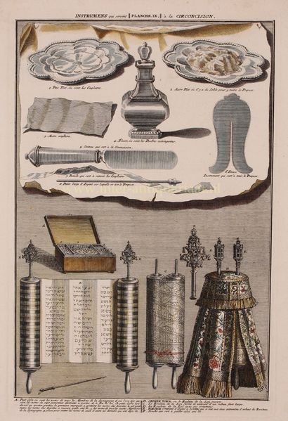 Jewish circumcision (brit milah) - Bernard Picard, 1725 “Instrumens qui servant à... Gazette Drouot
