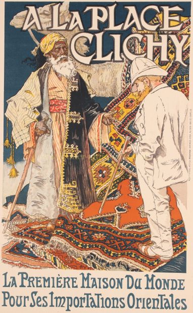 Orieantal rugs at Place Clichy - Eugène Grasset, 1895-1900 