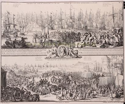 Glorious Revolution - Romeijn de Hooghe, 1688 WILLEM III VERTREKT NAAR ENGELAND VOOR... Gazette Drouot