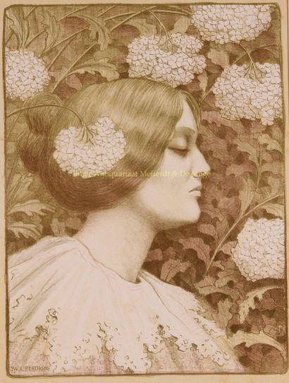 Automne - Paul Berthon, 1895-1900 Automne lithograph by Paul Berthon, from 