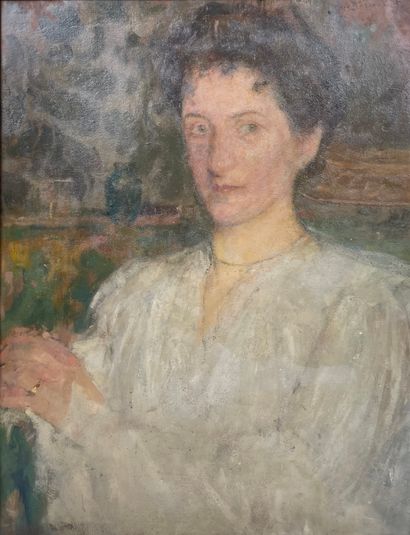 Olga BOZNANSKA (1865-1940) 
Portrait de femme...