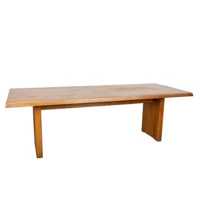 null Pierre CHAPO (1927-1987) 
Table T14D en orme 
Edition "Les meubles Chapo" 
74x226x84cm...