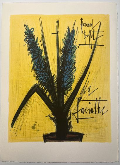 null After Bernard BUFFET 
The Hyacinth 
Lithograph in colors on paper 
Mentioned...