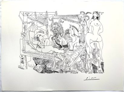 null After Pablo PICASSO 
Composition - 28.4.68.II
Lithograph on paper 
Mentioned...