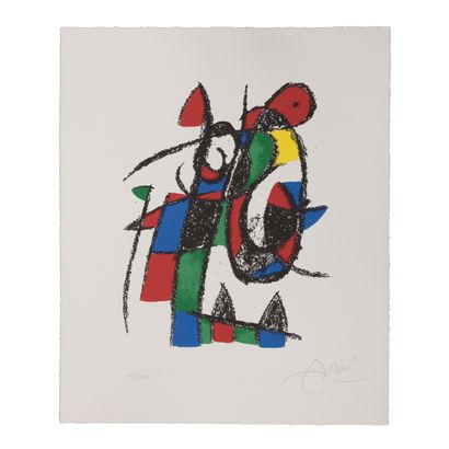 null After Joan MIRÓ
Abstract composition, 1975 
Lithograph in colors on Arches wove...