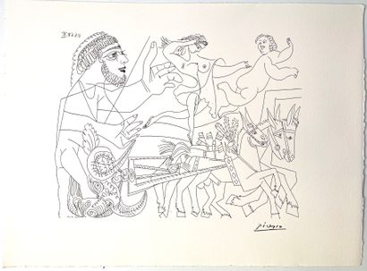 null After Pablo PICASSO 
Composition - 11.4.86.VI
Lithograph on paper 
Mentioned...