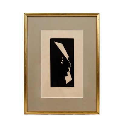 null César DOMELA (1900-1992)
Portrait of F. Domela Nieuwenhuis, 1923
Lithograph...