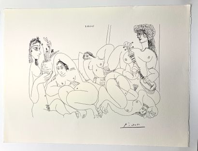 null After Pablo PICASSO 
Composition - 20.8.68.I
Lithograph on paper 
Mentioned...
