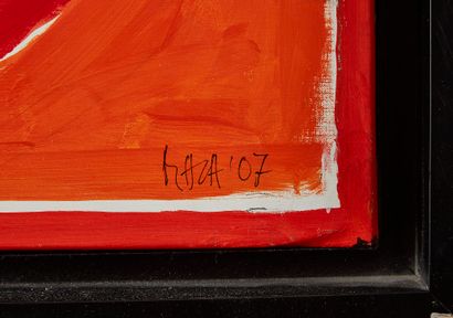 null SAYED HAIDER RAZA (1922-2016)
Nagas, 2007
Acrylic on canvas
Signed and dated...