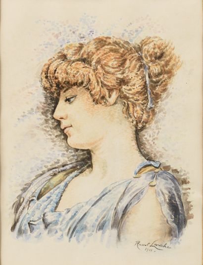 Raoul LARCHE (1860-1912) 
Femme à la tunique...