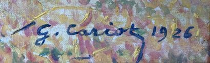 null Gustave CARIOT (1872-1950)
Meules
Huile sur toile signée en bas à droite
46...